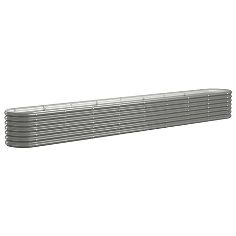 Vidaxl plantenbak 332x40x36 cm gegalvaniseerd staal grijs