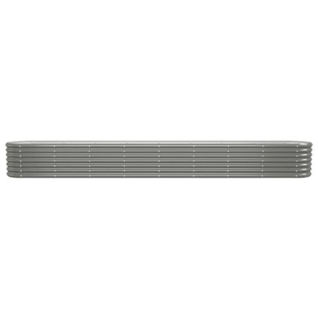 Vidaxl plantenbak 332x40x36 cm gegalvaniseerd staal grijs