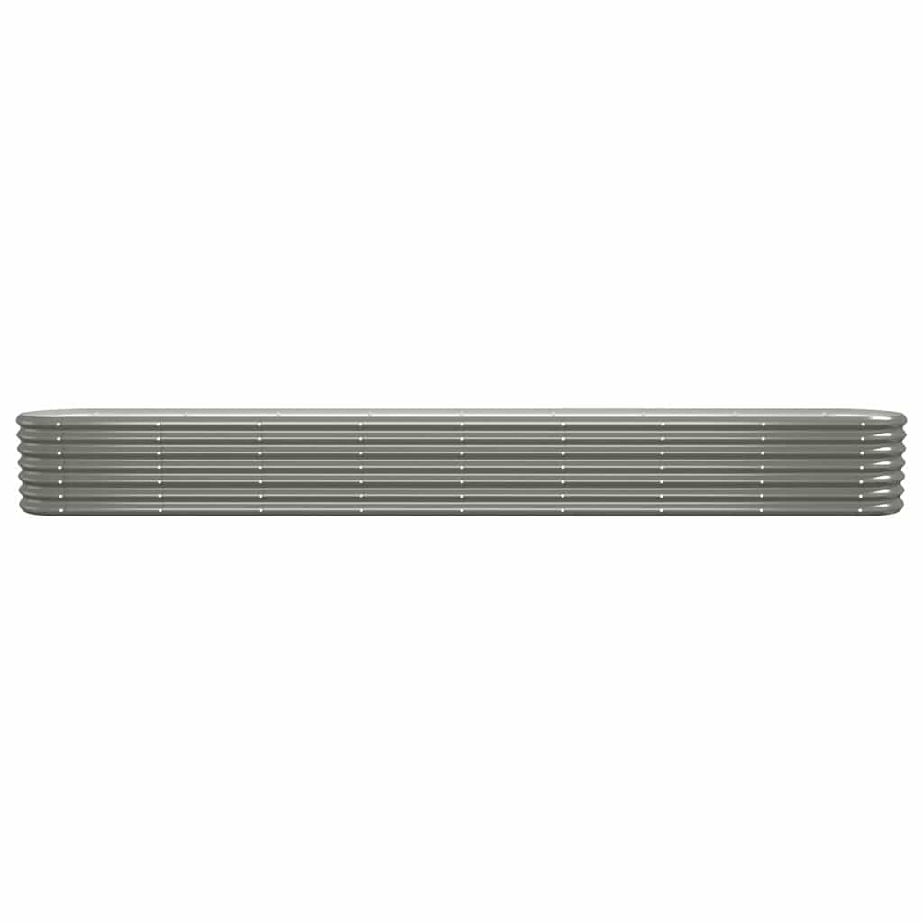 Vidaxl plantenbak 332x40x36 cm gegalvaniseerd staal grijs