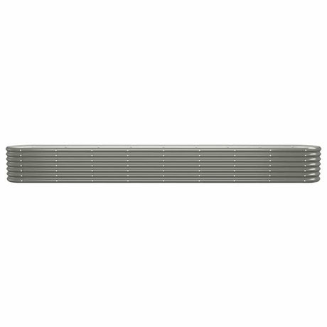 Vidaxl plantenbak 332x40x36 cm gegalvaniseerd staal grijs