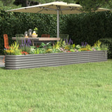 Vidaxl plantenbak 332x40x36 cm gegalvaniseerd staal grijs