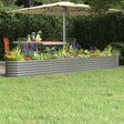 Vidaxl plantenbak 332x40x36 cm gegalvaniseerd staal grijs