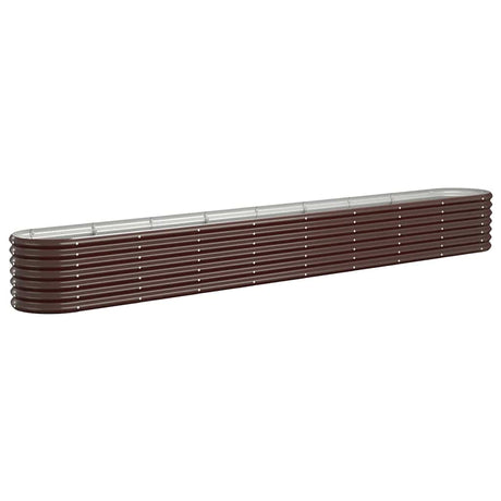 Vidaxl plantenbak 332x40x36 cm gegalvaniseerd staal bruin