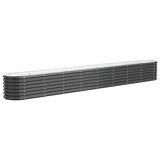 Vidaxl plantenbak 332x40x36 cm gegalvaniseerd staal antracietkleurig