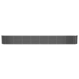 Vidaxl plantenbak 332x40x36 cm gegalvaniseerd staal antracietkleurig