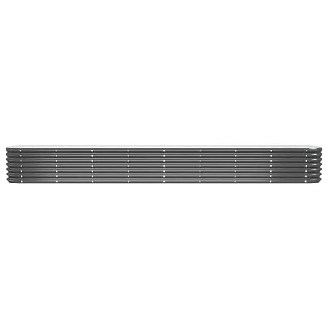 Vidaxl plantenbak 332x40x36 cm gegalvaniseerd staal antracietkleurig