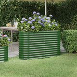 Vidaxl plantenbak 114x40x68 cm gegalvaniseerd staal groen