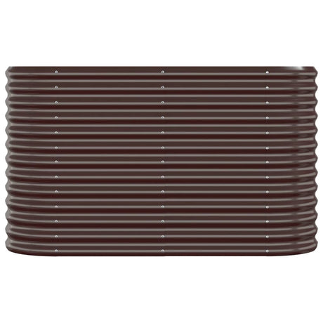 Vidaxl plantenbak 114x40x68 cm gegalvaniseerd staal bruin