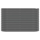Vidaxl plantenbak 114x40x68 cm gegalvaniseerd staal antracietkleurig