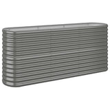 Vidaxl plantenbak 152x40x68 cm gegalvaniseerd staal grijs