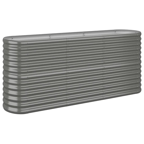 Vidaxl plantenbak 152x40x68 cm gegalvaniseerd staal grijs