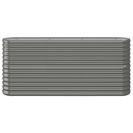 Vidaxl plantenbak 152x40x68 cm gegalvaniseerd staal grijs
