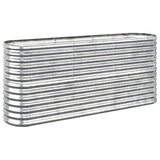 Vidaxl plantenbak 152x40x68 cm gegalvaniseerd staal zilverkleurig