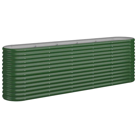 Vidaxl plantenbak 224x40x68 cm gegalvaniseerd staal groen