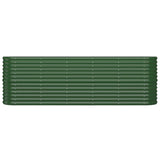 Vidaxl plantenbak 224x40x68 cm gegalvaniseerd staal groen