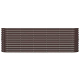 Vidaxl plantenbak 224x40x68 cm gegalvaniseerd staal bruin