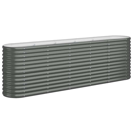 Vidaxl plantenbak 224x40x68 cm gegalvaniseerd staal antracietkleurig