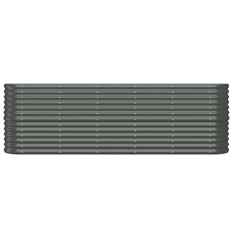 Vidaxl plantenbak 224x40x68 cm gegalvaniseerd staal antracietkleurig
