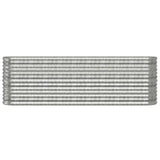 Vidaxl plantenbak 224x40x68 cm gegalvaniseerd staal zilverkleurig