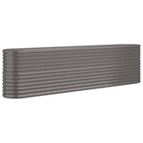 Vidaxl plantenbak 260x40x68 cm gegalvaniseerd staal grijs