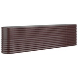 Vidaxl plantenbak 260x40x68 cm gegalvaniseerd staal bruin