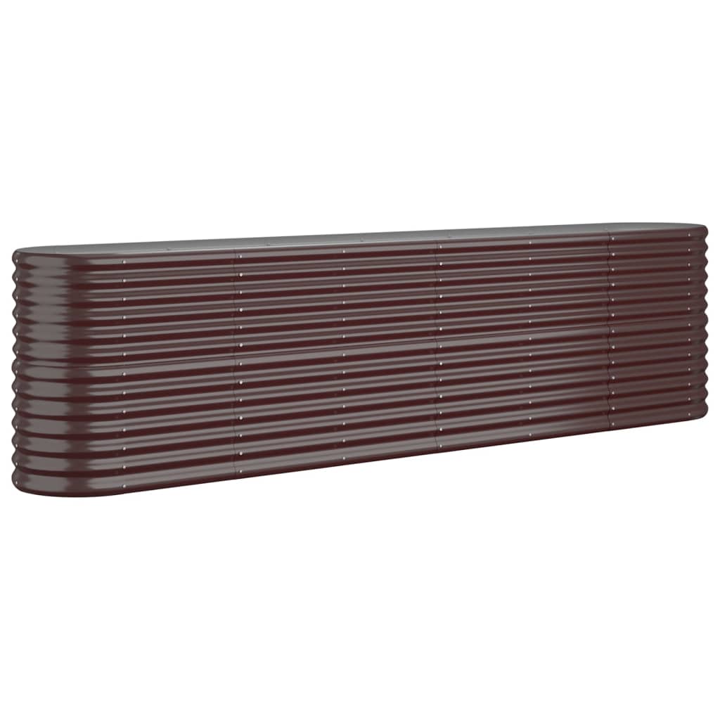 VidaXL Planning box 260x40x68 cm powder -coated steel brown