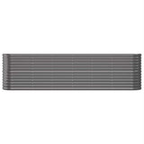 Vidaxl plantenbak 260x40x68 cm gegalvaniseerd staal antracietkleurig
