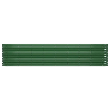 Vidaxl plantenbak 332x40x68 cm gepoedercoat staal groen