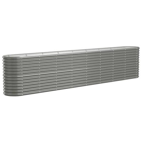 Vidaxl plantenbak 332x40x68 cm gegalvaniseerd staal grijs