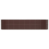 Vidaxl plantenbak 332x40x68 cm gegalvaniseerd staal bruin