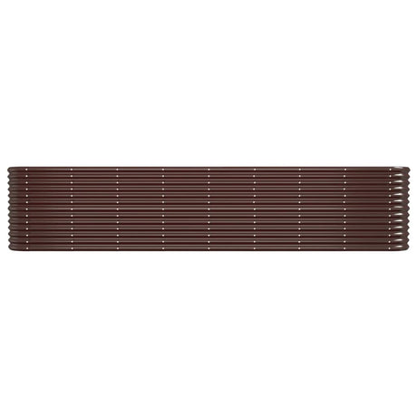 Vidaxl plantenbak 332x40x68 cm gegalvaniseerd staal bruin