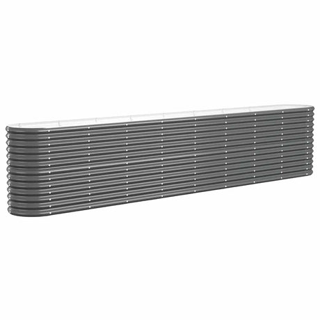 Vidaxl plantenbak 332x40x68 cm gegalvaniseerd staal antracietkleurig