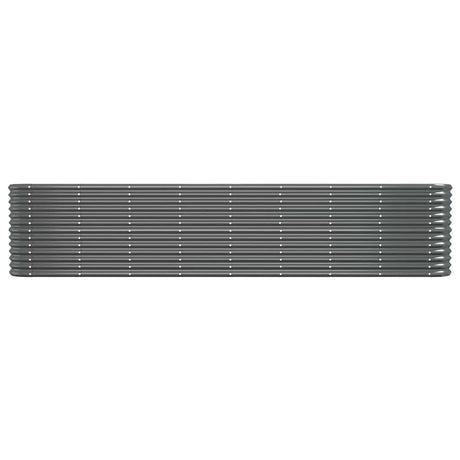 Vidaxl plantenbak 332x40x68 cm gegalvaniseerd staal antracietkleurig