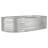Vidaxl plantenbak 152x80x36 cm gegalvaniseerd staal zilverkleurig