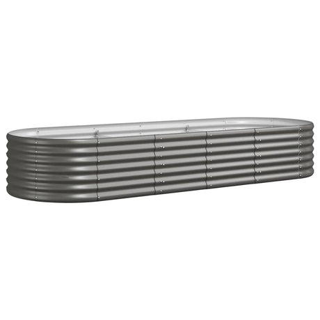 Vidaxl plantenbak 224x80x36 cm gegalvaniseerd staal grijs