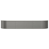 Vidaxl Planning Box 224x80x36 CM Powder -Coated Steel Grey