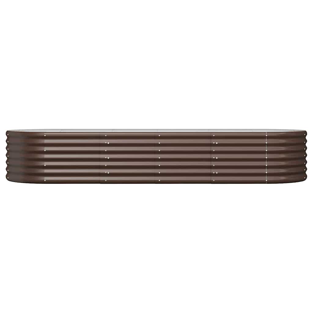 Vidaxl plantenbak 224x80x36 cm gegalvaniseerd staal bruin