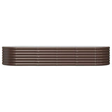 Vidaxl plantenbak 224x80x36 cm gegalvaniseerd staal bruin