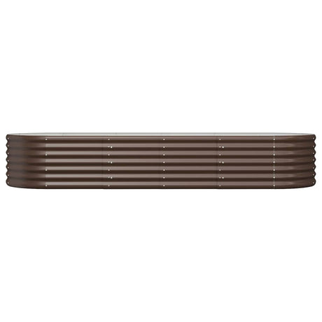Vidaxl plantenbak 224x80x36 cm gegalvaniseerd staal bruin