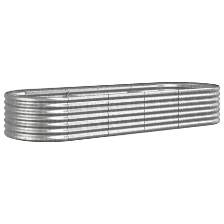 Vidaxl plantenbak 224x80x36 cm gegalvaniseerd staal zilverkleurig