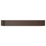 Vidaxl plantenbak 296x80x36 cm gegalvaniseerd staal bruin