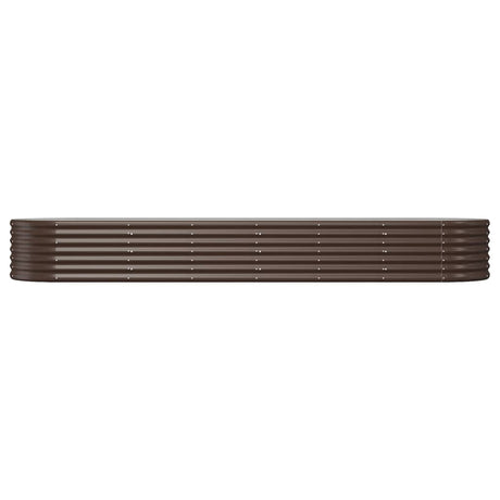 Vidaxl plantenbak 296x80x36 cm gegalvaniseerd staal bruin