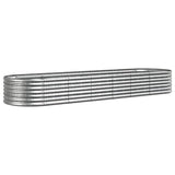 Vidaxl plantenbak 296x80x36 cm gegalvaniseerd staal zilverkleurig