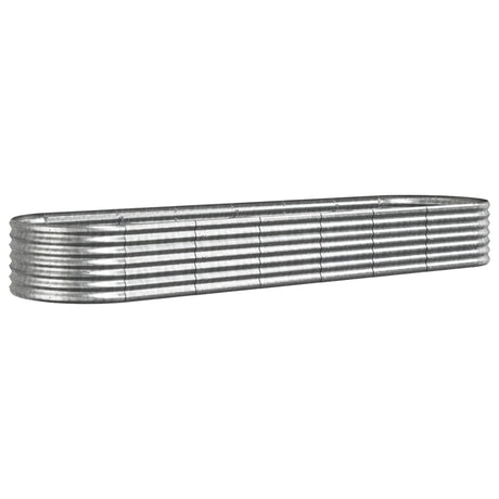 Vidaxl plantenbak 296x80x36 cm gegalvaniseerd staal zilverkleurig