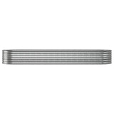 Vidaxl plantenbak 296x80x36 cm gegalvaniseerd staal zilverkleurig