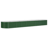 Vidaxl Planning Box 368x80x36 CM Powder -Coated Steel Green