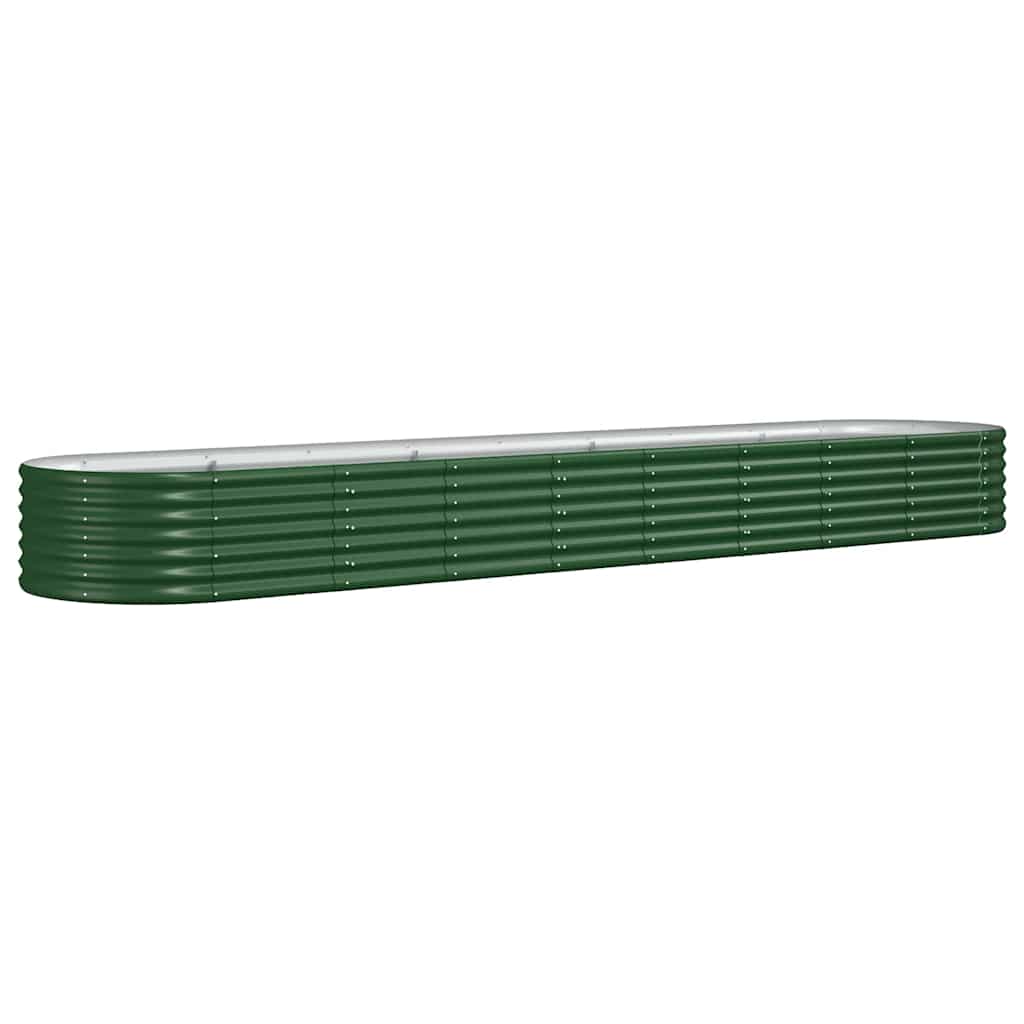 Vidaxl plantenbak 368x80x36 cm gegalvaniseerd staal groen