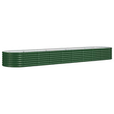 Vidaxl plantenbak 368x80x36 cm gegalvaniseerd staal groen