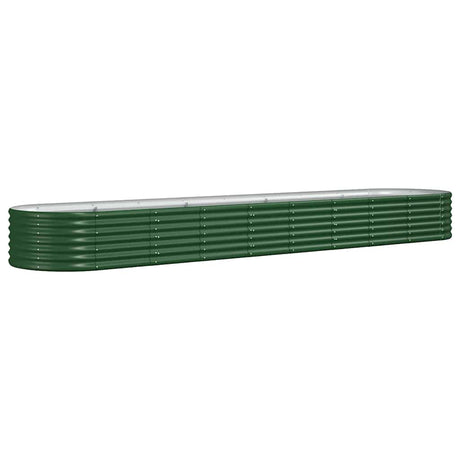 Vidaxl plantenbak 368x80x36 cm gegalvaniseerd staal groen