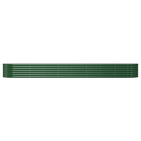 Vidaxl plantenbak 368x80x36 cm gegalvaniseerd staal groen
